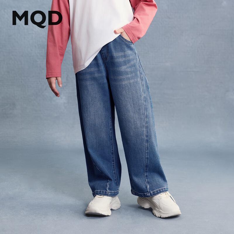 MQD Girl s 2025 Autumn Loose Straight Leg Jeans 110