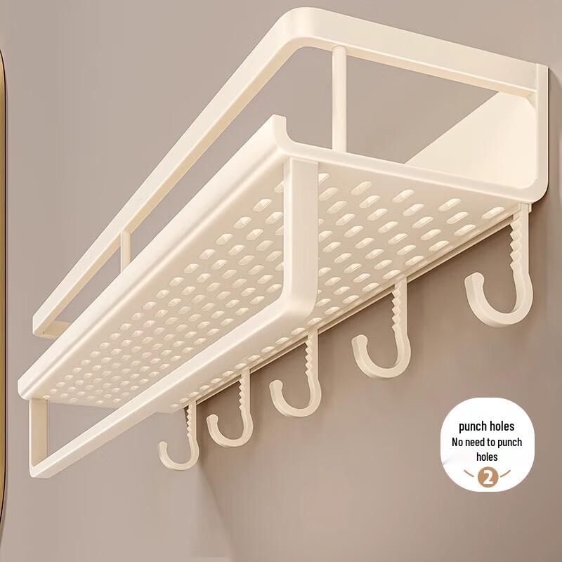 Huxiansen Punch-Free Aluminum Bathroom Shelf