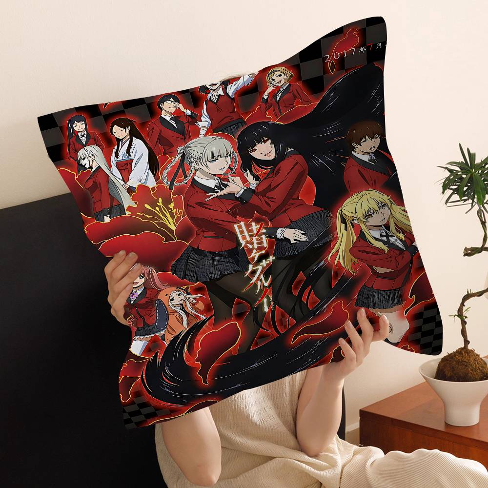 1PC Kakegurui Jabami Yumeko Cushion Cover Car Throw Pillow Case For Sofa Car Christmas Gift 40x40cm 45x45cm