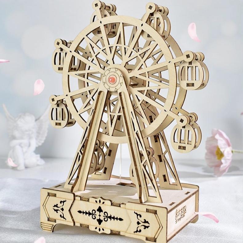 3D Wooden Puzzle DIY Model - Creative Kids & Adults Handcraft Gifts Set