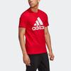 Adidas T Shirts Men's Red Crew Neck Moderate Straight Fit FL3943