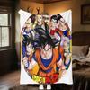 1 ks flanelová deka s potiskem Son Goku, Vysoce kvalitní pro všechna roční období, Domácí dekorace, Teplo a pohodlí, Perfektní jako vánoční dárky