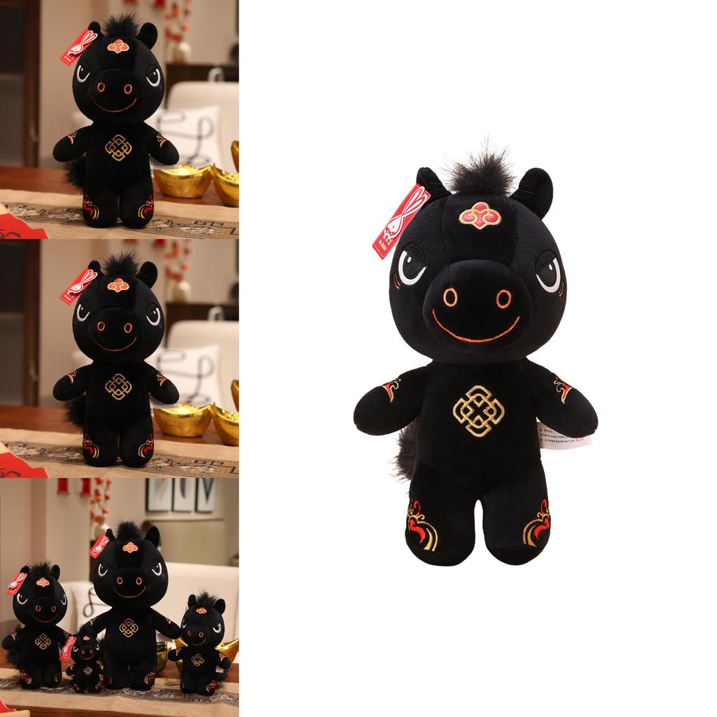 Traditional Year Of The Horse Plush Toy With Ultra Soft Short Pile For Celebrations And Gifts