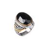 Men's/Women High Quality 316LStainless Steel Onyx Gilded Rings Classic Fashion Trend Jewelry