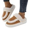 Winter Damen Plateau Pelz Hausschuhe Warm Neu Kurze Plüsch Flats Zuhause Baumwollschuhe Wildleder Hausschuhe