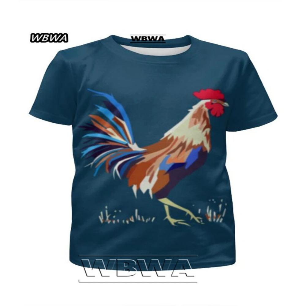 Newest Popular Animal Rooster 3D Print Men Women Fashion T-shirts
