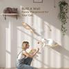 1pc Wall-mounted Cat Furniture Set Scratching and Climbing Post Hammock Bed Wooden Stairway Shelves Indoor House for Kittens