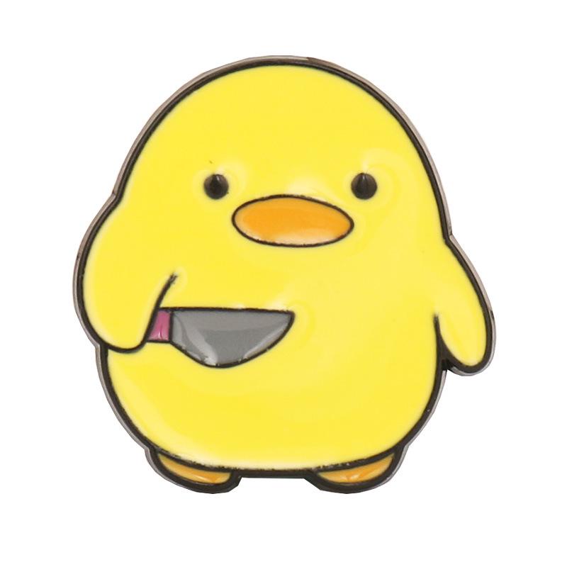2023 Cute Cartoon Yellow Duck Brooch: Funny Pin & Badge for Women’s Clothes and Collars