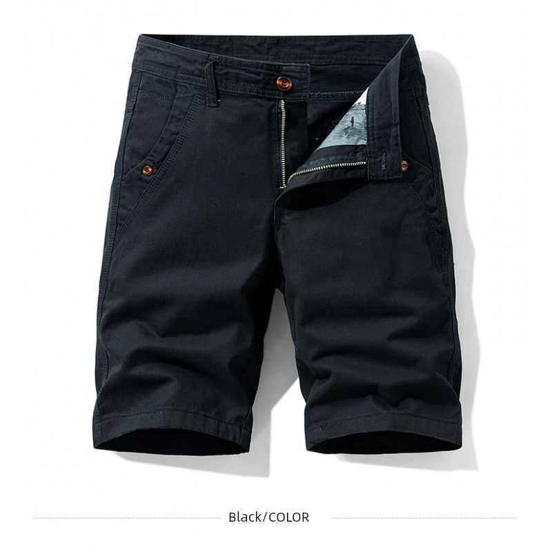 Export Export Tail Goods Multi-Pocket Pure Cotton Workwear Shorts Summer Men's Plus Size Loose Casual Straight-Leg Half Length Middle Pants