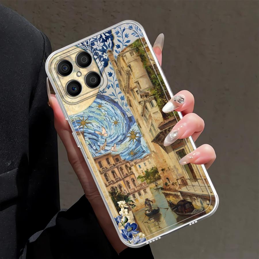 

Масляная живопись Небо Луна Чехол для Honor X9b X7b 90 Lite X8a X8 X9a X8b Мягкий чехол для телефона Honor X8 4G