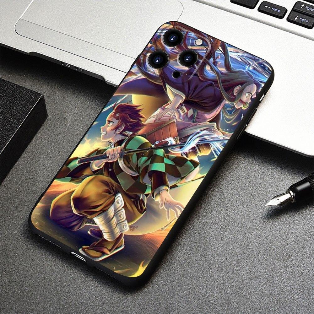

Официальный чехол для iPhone 14 X 12 7 XS 13 Pro Max 8 Plus XR 11 5 6S SE2022 SE2 6 Mini SE Demon Slayer Kimetsu No Yaiba iPhone 6 6S Plus