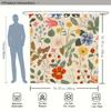 1 Vintage Floral Shower Curtain - Colorful floral and butterfly pattern, machine washable polyester, hooks included