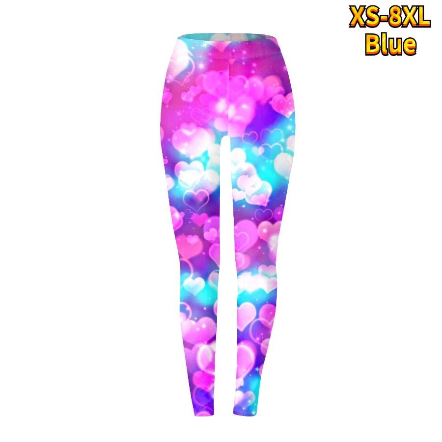 Womens Bubble Love Prints Stretch Yoga Leggings Fitness Running Gym Sports Active Pants