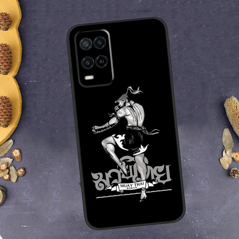 Muay Thai Martial Art Phone Case For Oppo A96 A16 A76 A78 A58 A18 A38 A98 A17 A77 A80 A40 A60 A74 A94 A54 A15 A57S