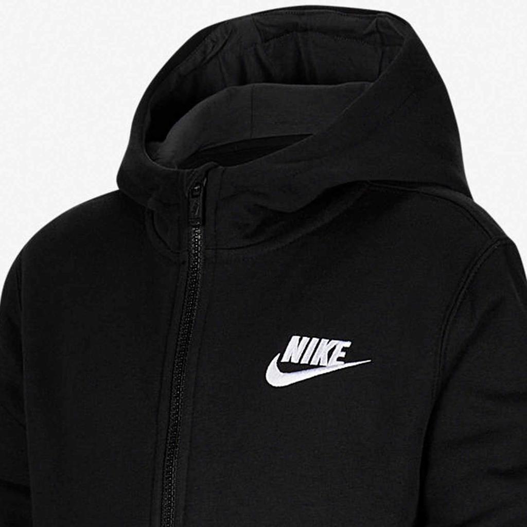 Nike Logo Printed Hooded Fleece Warm Casual Sports Suit Kids Suit Black CJ4342-010