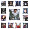 Rock Johnny Hallyday Cushion Covers Sofa Home Decor French Singer Music Square Throw Pillow Cover 45x45cm Decorative Pillowcases