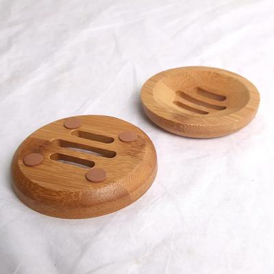 Circular Soap Box Bamboo Handmade Dish Round Mini Drying Creative Environmental Protection Natural Bamboo Soap Holderr YA058