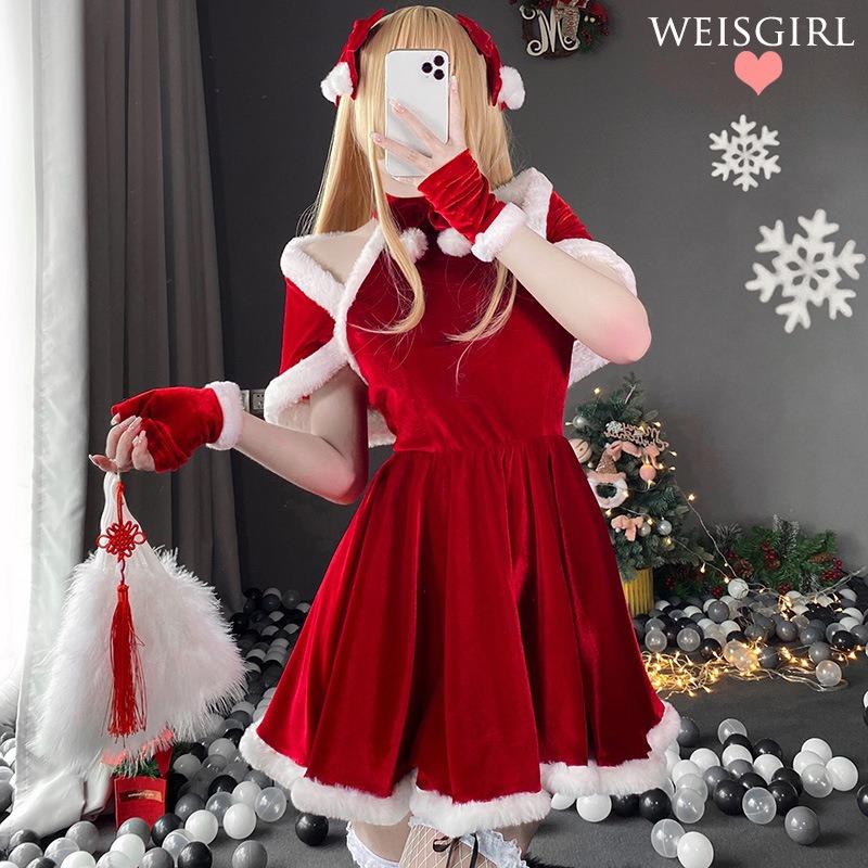 Sexy nightclub party uniform lure or holiday themed costume a maid new suit christmas dress dress girl