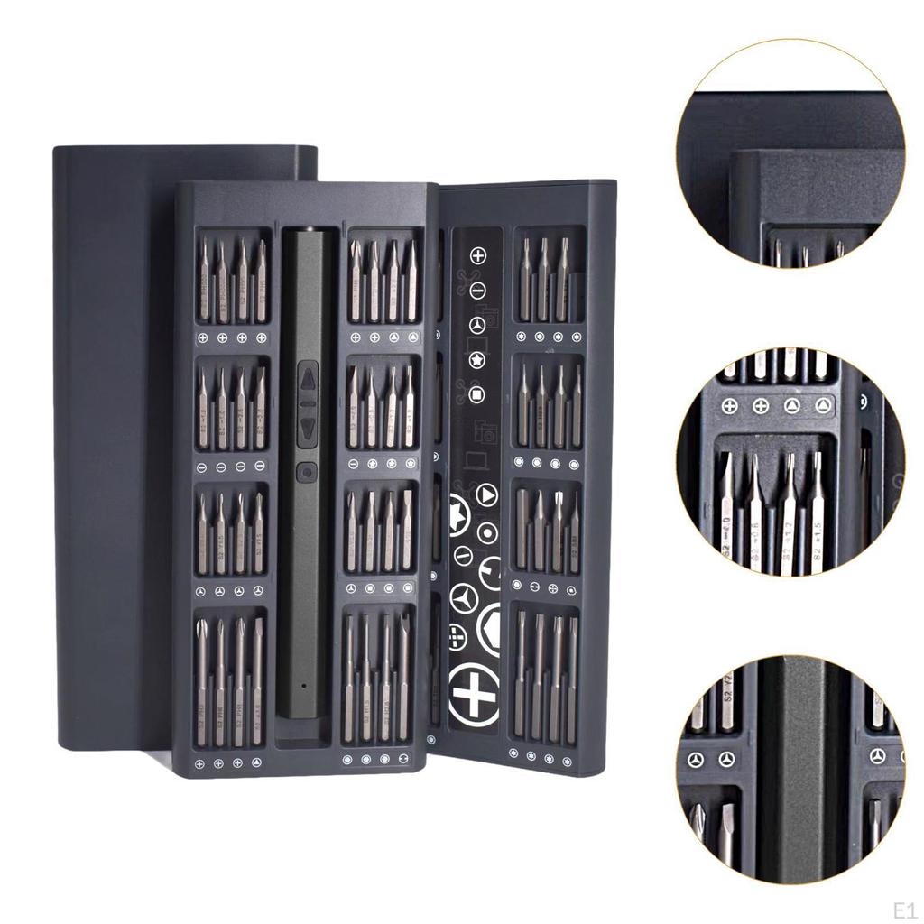 66 in 1 Mini Electric Screwdriver Kit Repair Tools Cordless Precision Set with LED