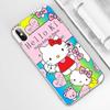 KT59 Hello Kitty Girl Hülle für Samsung A04 A14 A23 A34 A54 M23 M33 M52 M53 Realme 10 9 C30S C35 C55 VIVO Y02S Y21 Y33S Y51 X80 Pro Klare Abdeckung