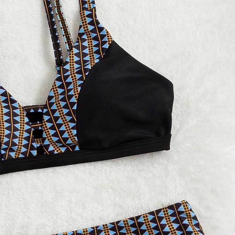 European & American Double Strap High Waist Bikini - 2025 Sexy Women's Swimwear