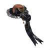 Style Top Hat Hair Clip with Gear Embellishments for Costume Parties