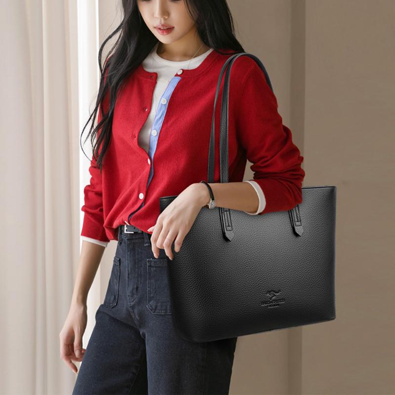 Geantă Tote la Modă și Minimalistă, Geantă de Umăr de Mare Capacitate, Geantă Tote Retro, Geantă de Mână pentru Femei, Geantă de Umăr Casual pentru Cumpărături