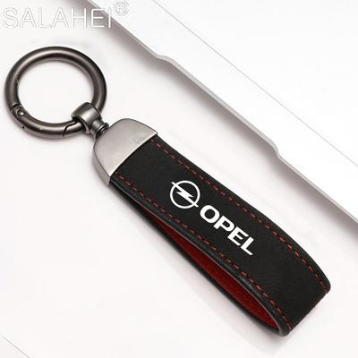For Astra H G J Insignia Mokka Zafira Corsa OPC Vectra C D Pop Car Keychain Vintage Leather Zinc Alloy Key Ring Accessory