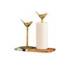 Brass Tissue Holder Kitchen Vertical Oil-absorbing Roll Paper Towel Rack Table Top Storage Decorative Ornaments