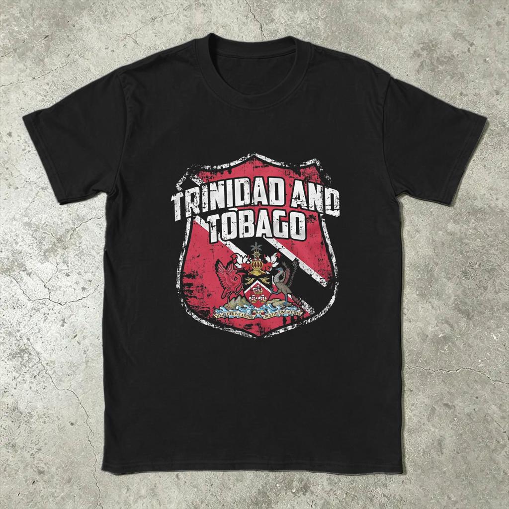Casual T-Shirt Summer Trinidad And Tobago Flag Country Map Hip Hop T-Shirts  Cotton Tshirt for Men Aesthetic Top Tees