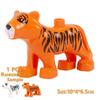 1Pcs Big Block Building Classic Animal Paradise Pets Wildlife Rabbit Lion Bear Compatible Duplo Bricks Set Supplement Children