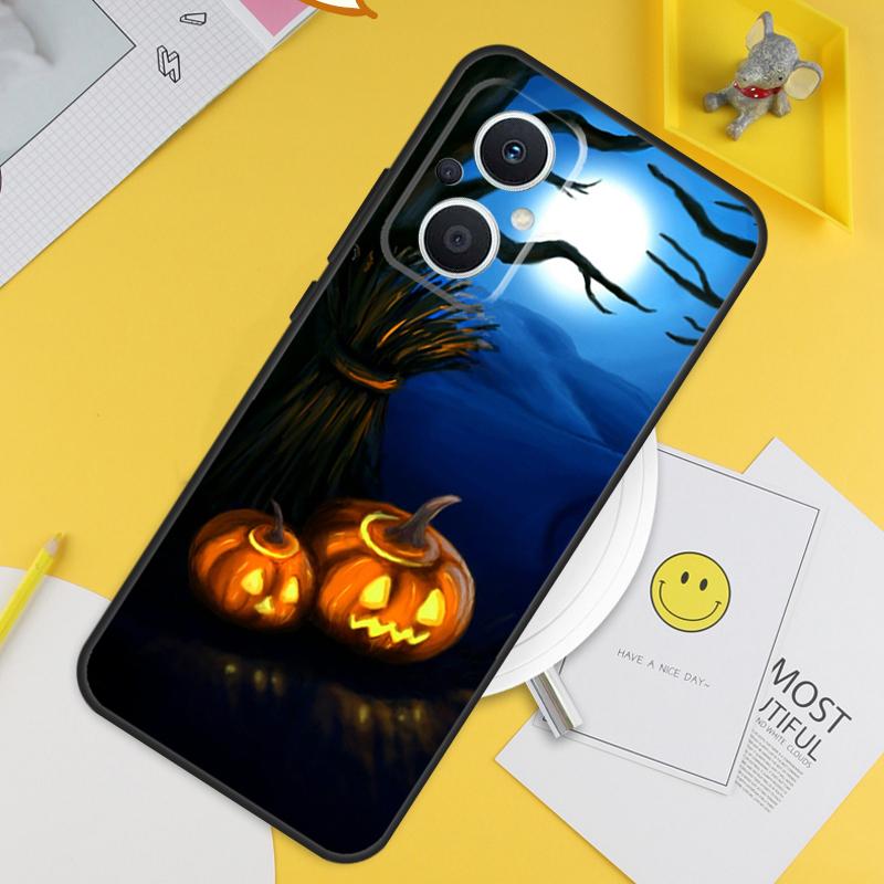 Halloween Pumpkin Ghost Mummy For OPPO Reno 14 12 11 10 13 Pro 8T 11F 12F 13F 14F 7 8 Lite OPPO Find X9 X8 X6 X5 Pro Case