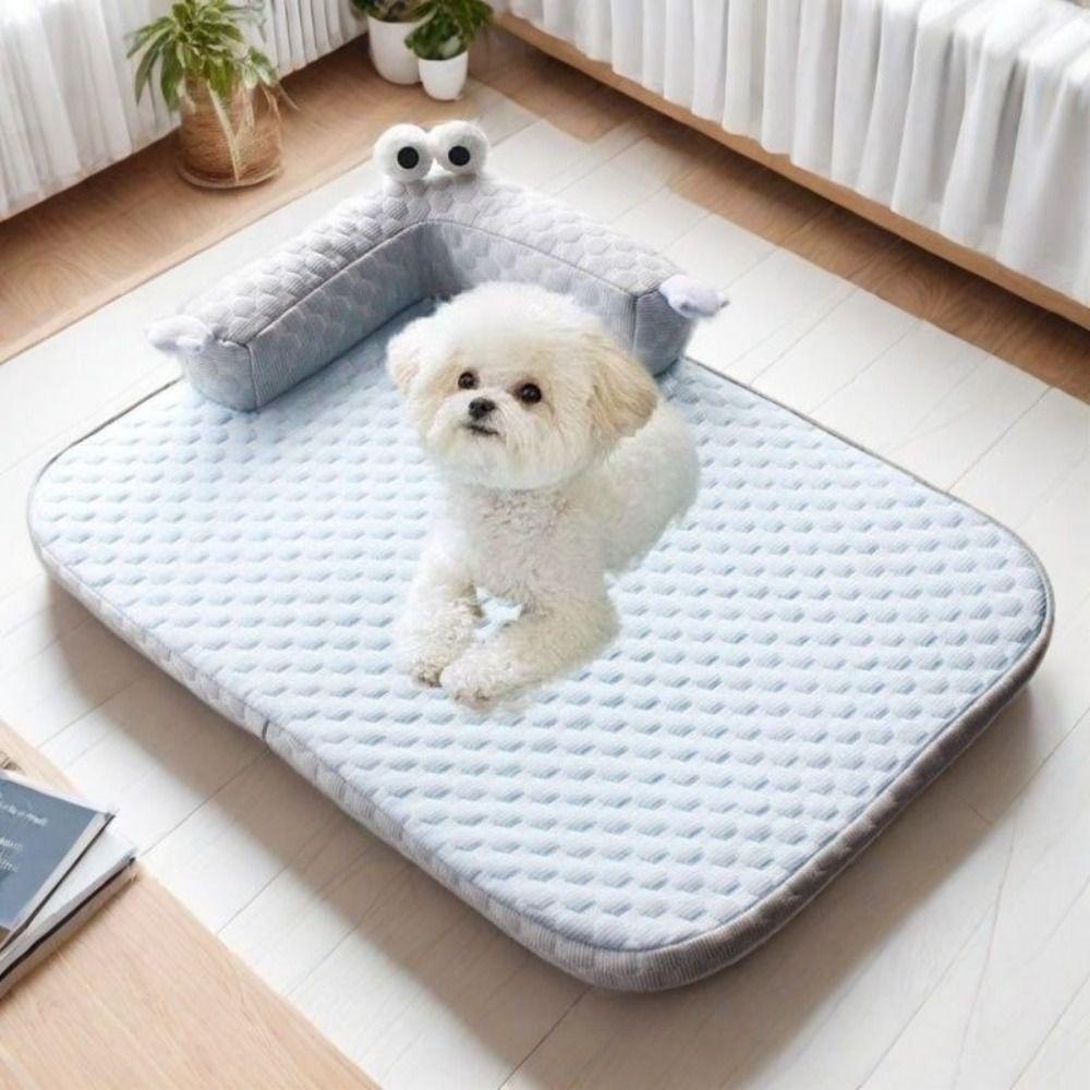 Breathable Dog Beds Soft Smooth Pet Cool Bed Nest Cute Cooling Pet Sleep Mats  Summer