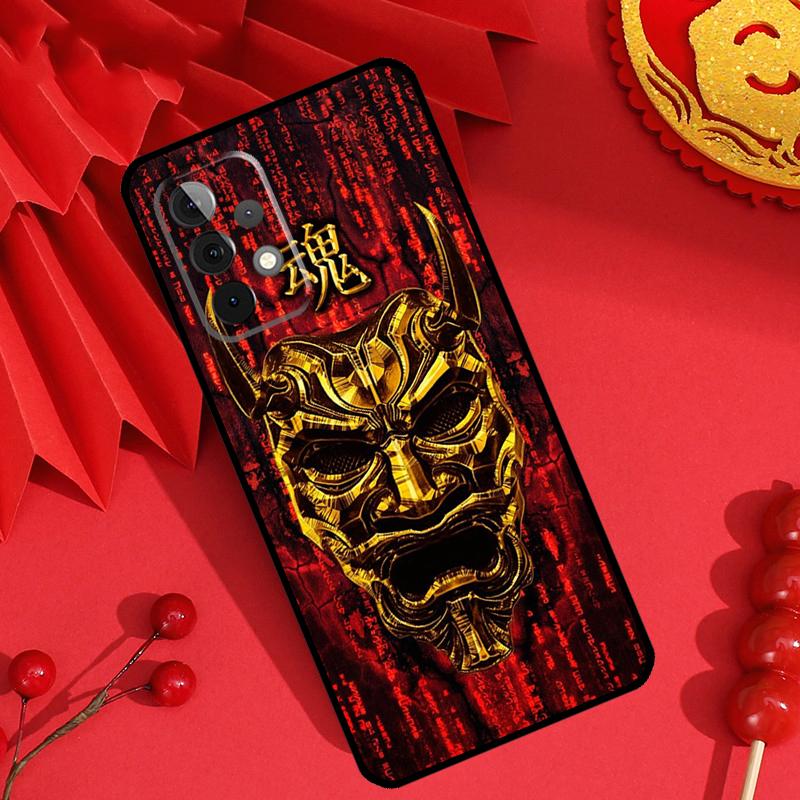 Samurai Oni Mask Case For Samsung Galaxy M21 M31 M35 M12 M13 M14 M15 M06 M16 M36 M56 M53 M32 M52 M55 M34 M54