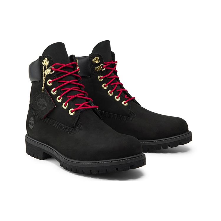 Timberland 6 Inch Waterproof Premium Boots 'Black Red' Men's A2GHY001