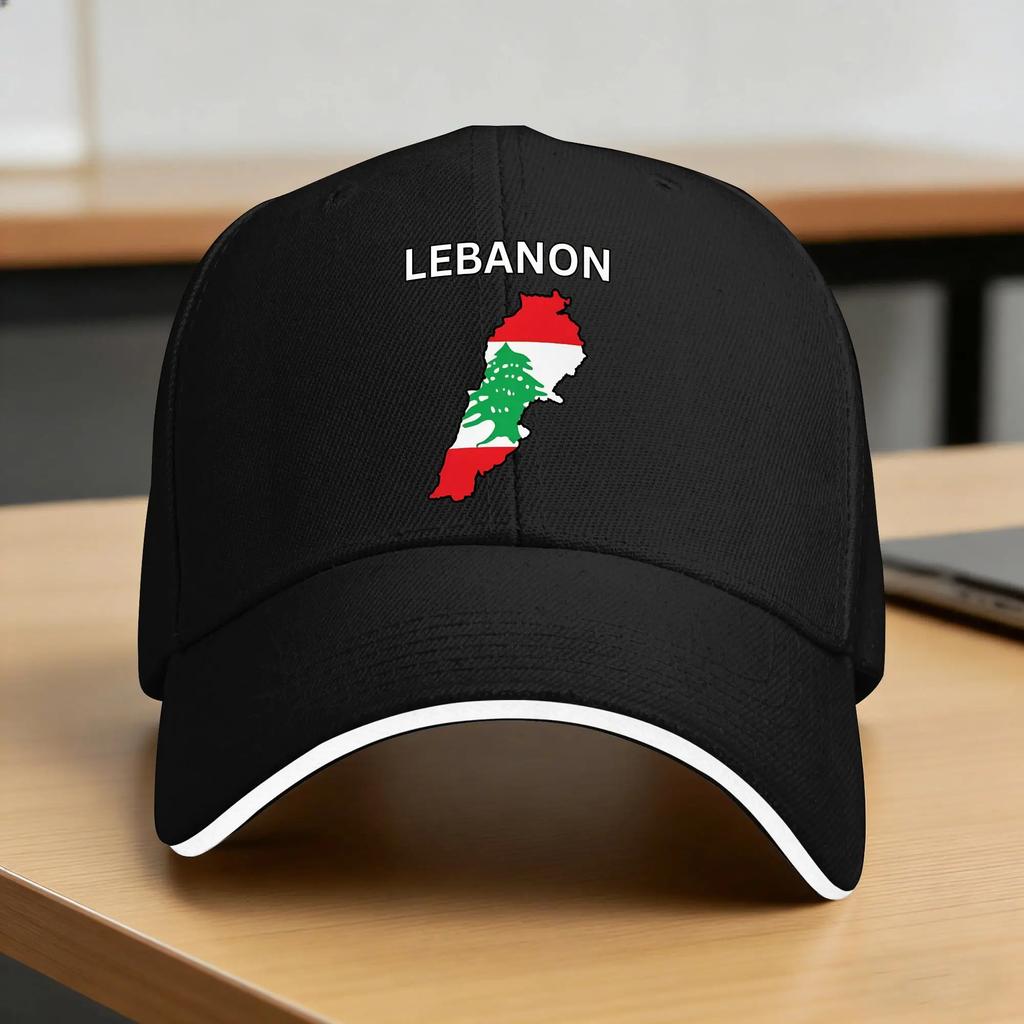 Lebanon Flag Map Sun Baseball Cap Spring Unisex Adult Smile With Love Print Trucker Hat Adjustable Running Hippie Baseball Caps