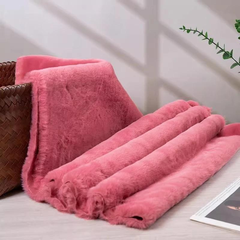 Thickened Plush Fabric 12mm Encrypted Imitation Rex Rabbit Fur Fabric Short Plush Counter Background Fabric, Clothing Fabric