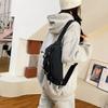 Crossbody bag trendy brand men's versatile casual breast bag tooling simple ins fanny bag small satchel women's Japanese shoulder bag