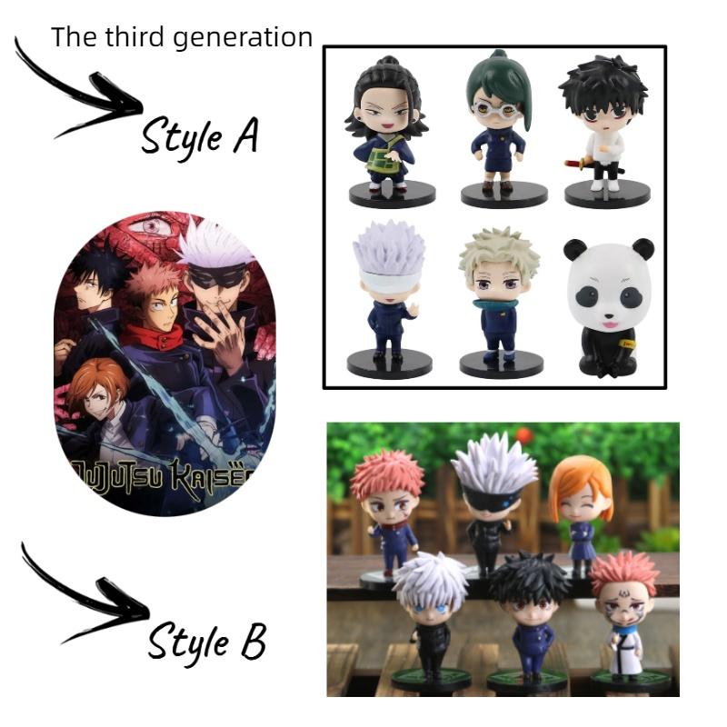 Authentic 6-piece Jujutsu Kaisen Pvc Figurine Set Toge Gojo Satoru Gojo Megumi Fushiguro Nobara Kugisaki Kechizu And Kokichi Muta 8cm Height
