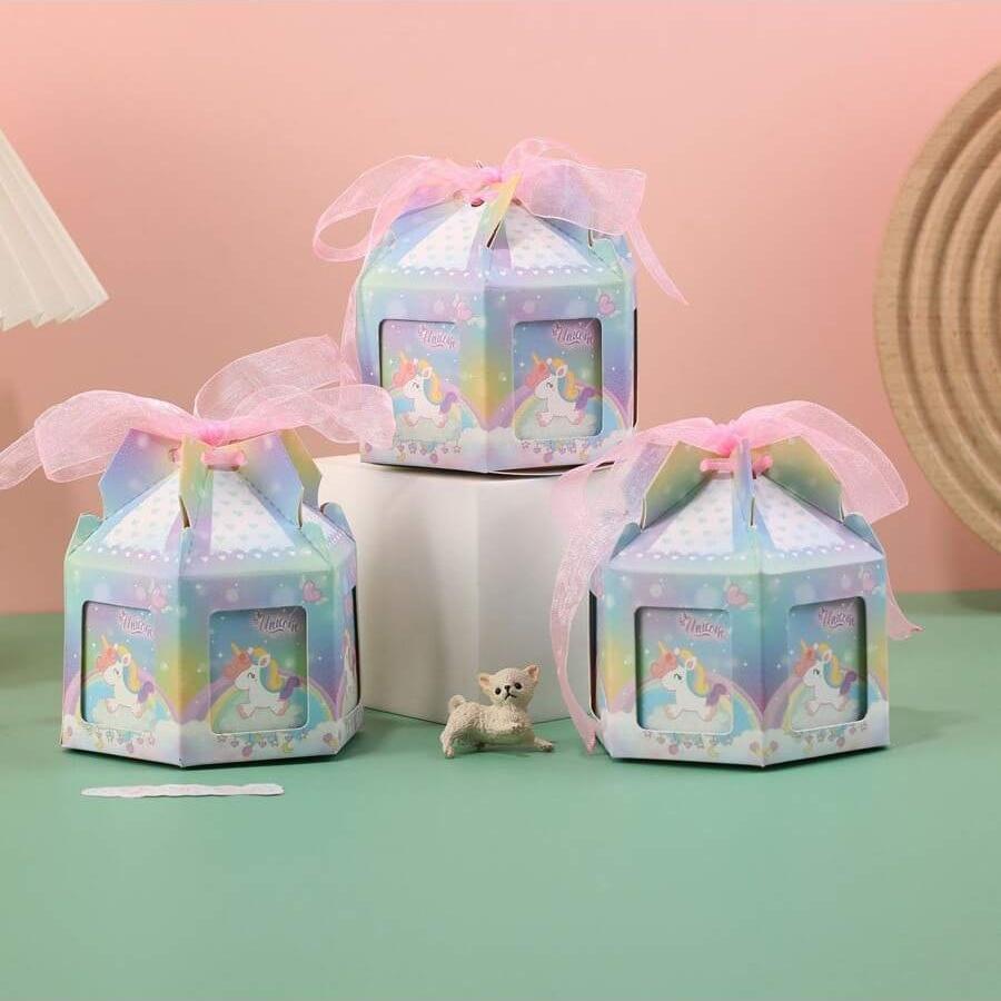 30PCS Creative new octagonal box carousel candy box wedding candy box wedding souvenir