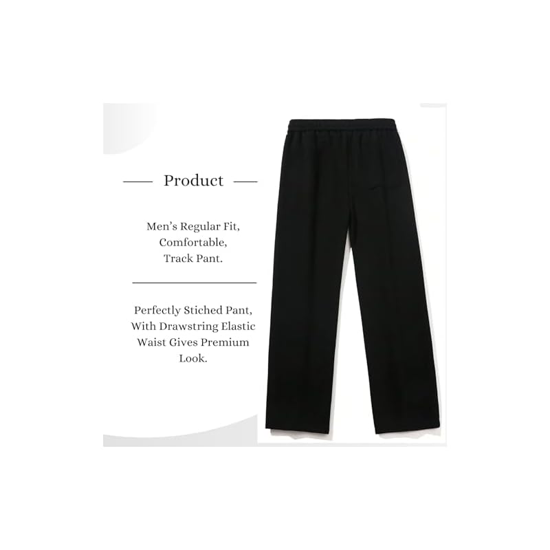 GRECIILOOKS Regular Track Pant for Men (Gl-Tp-1033-Large-Black) 32