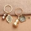 Hollow Designs Brass Gourd Keyring Offering Durability And Styles Portable for Personalize Accessories Enthusiasts
