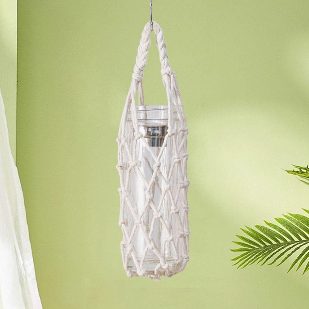 Weave Water Bottle Cover Manual Pouch Visible Bag Useful Cup Sleeve  For Sport Camping Accessories