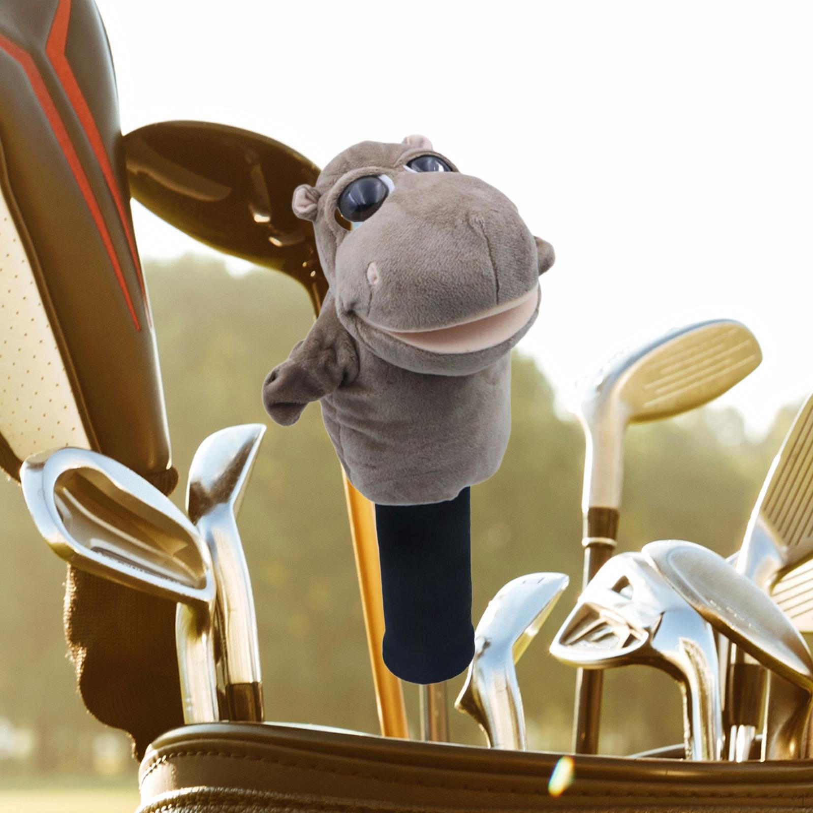 

Чехол на голову клюшки для гольфа с животным, чехол для клюшки, аксессуары, подарок, смешной мультяшный, милый, для пожилого гольфиста, семьи hippo