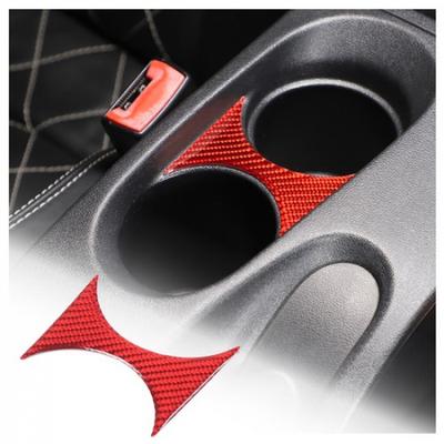 Roter Carbonfaser Becherhalter Trennwand Verkleidung Aufkleber Für Seat Leon 2008-12