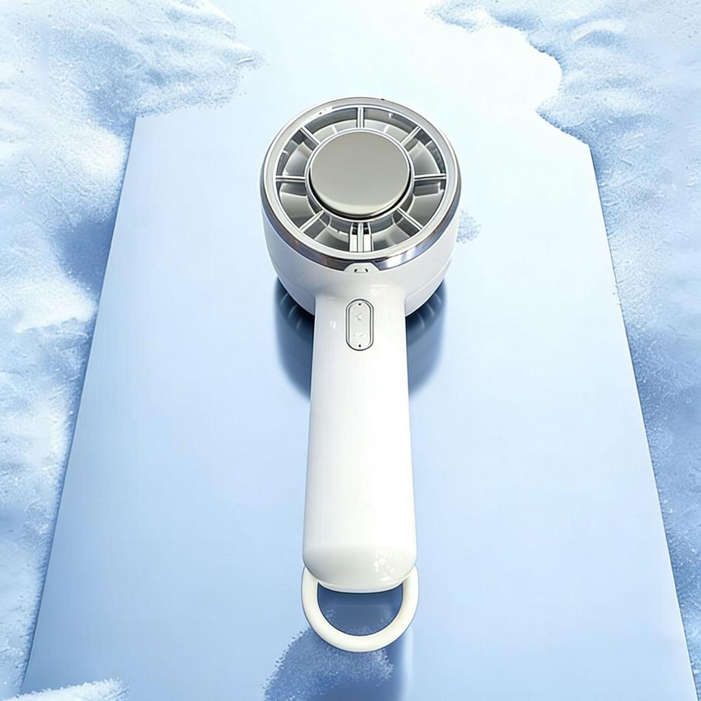 High-Speed Portable Handheld Fan with Ice Pack and Rechargeable Semiconductor Technology