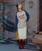 LOULOUSEOUL Heart Dot Midi Skirt (Ivory)