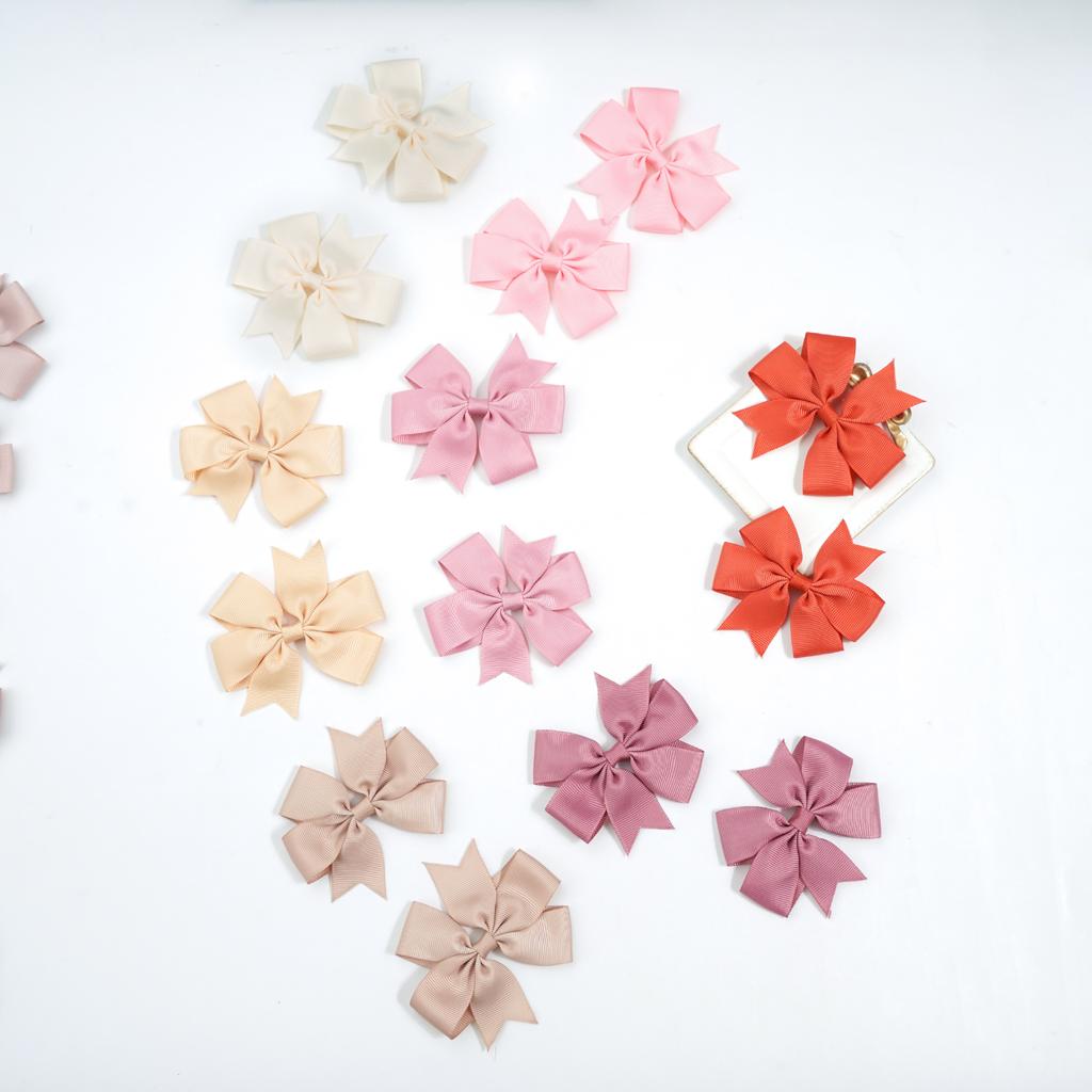 10/20Pcs Grosgrain Ribbon Solid 3.5Inch Hair Bows With Clip For Girls Hair Clips Hairpin Barrettes Headwear Kids Hair Accessorie