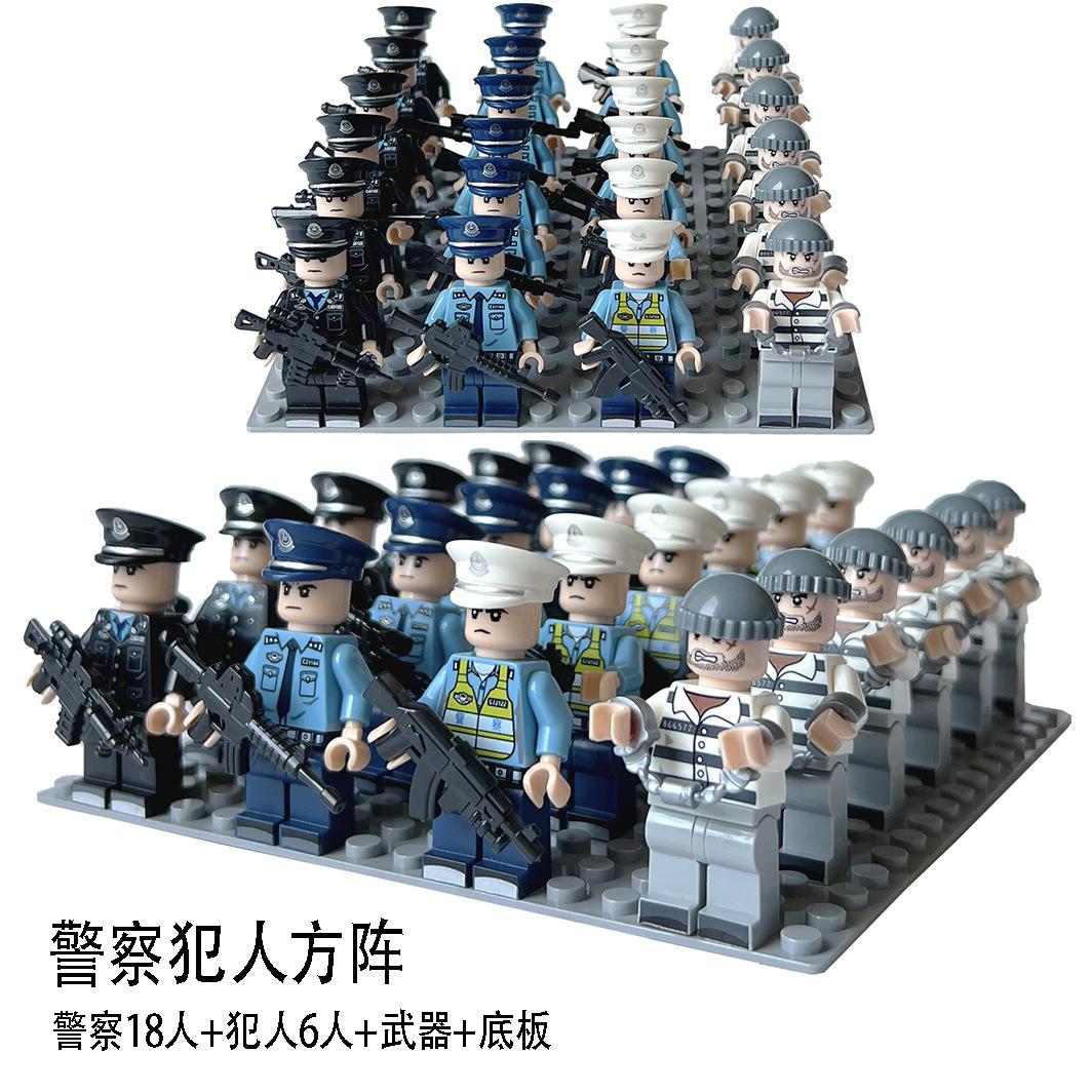 

Building Block Doll Police Catch Thief Traffic China Plastic Building Block Toy Boy