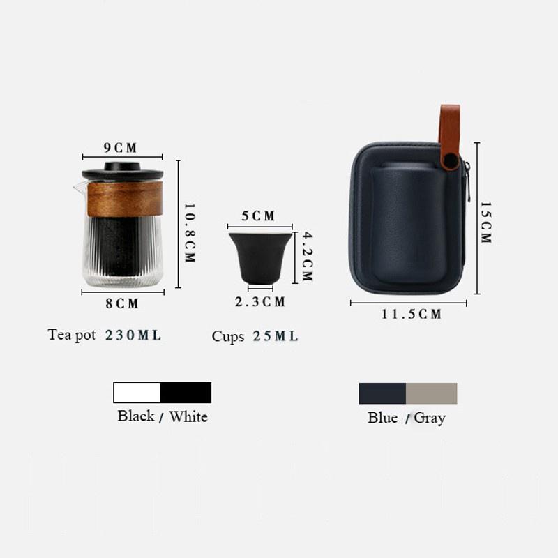 Ceramic Express Cup One Pot Three Cup Glass Portable Kung Fu Tea Set
